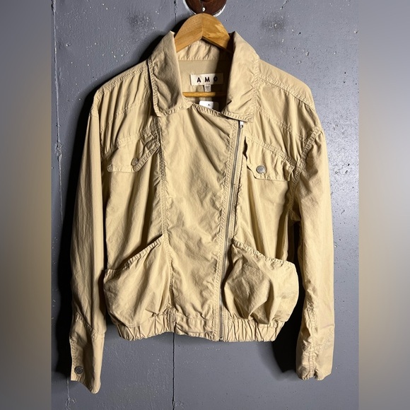 AMO DENIM BRIDLE JACKET - OATMILK Color. Size Small. NWT bomber, classic - Picture 2 of 13